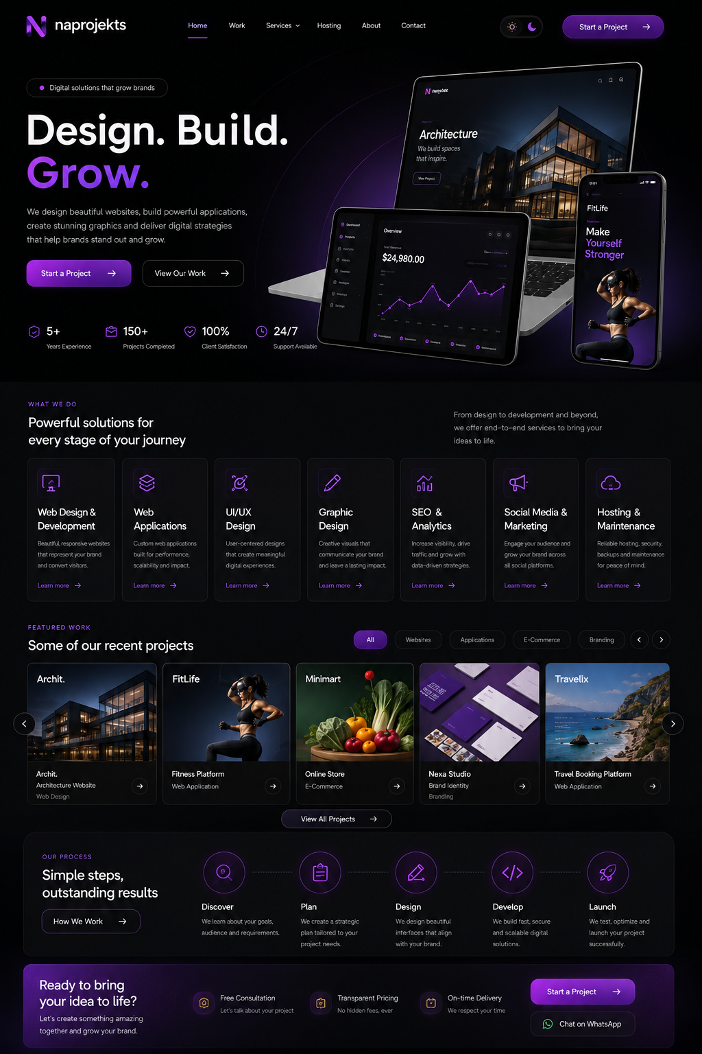 Naprojekts homepage concept